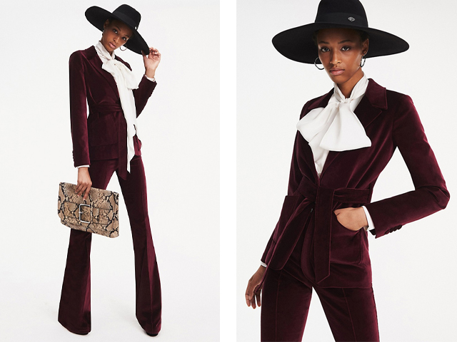 TOMMY HILFIGER ZENDAYA VELVET TAILORED JACKET and Pants.