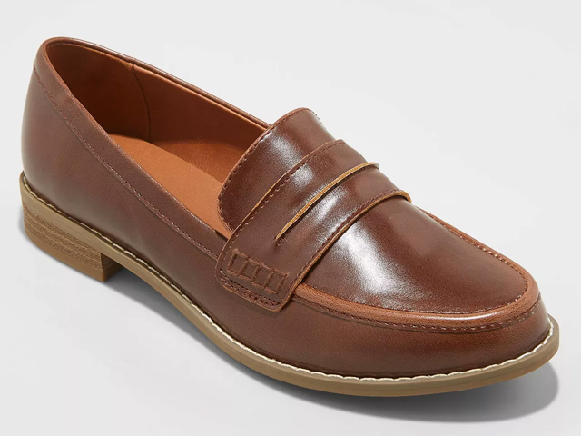 Women's Quinn Faux Leather Closed Back Loafers.