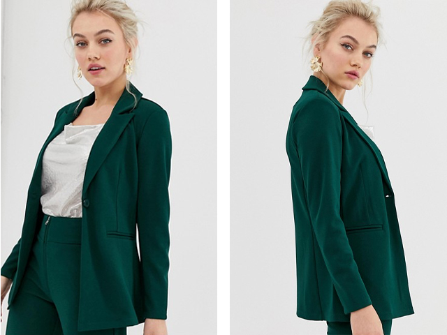 Y.A.S Petite blazer in green.
