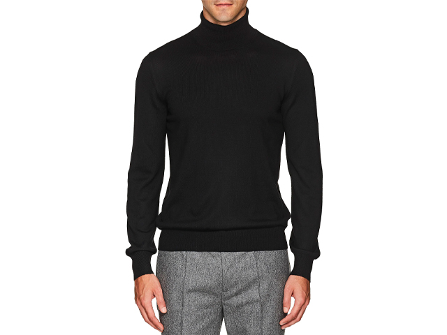 BARNEYS NEW YORK Wool Turtleneck Sweater.