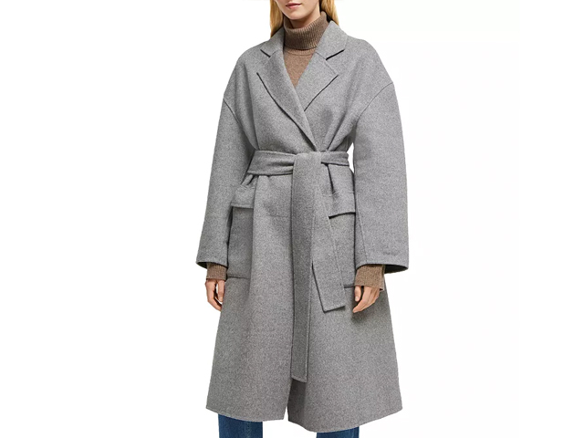 FRENCH CONNECTION Agatima Oversized Belted Coat.