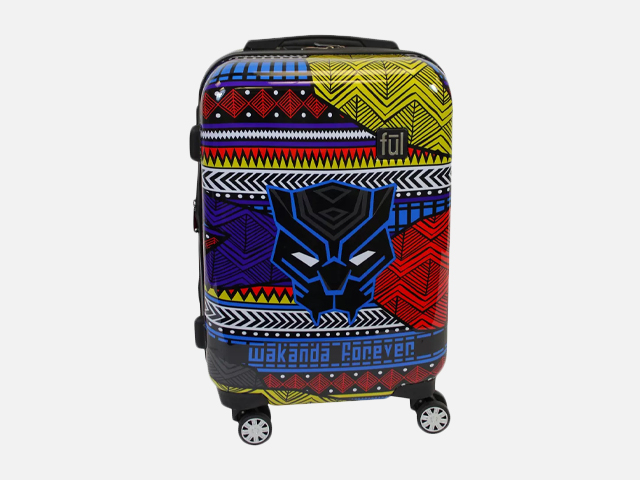 FUL 21" Black Panther Hardside Suitcase - Tribal Art.