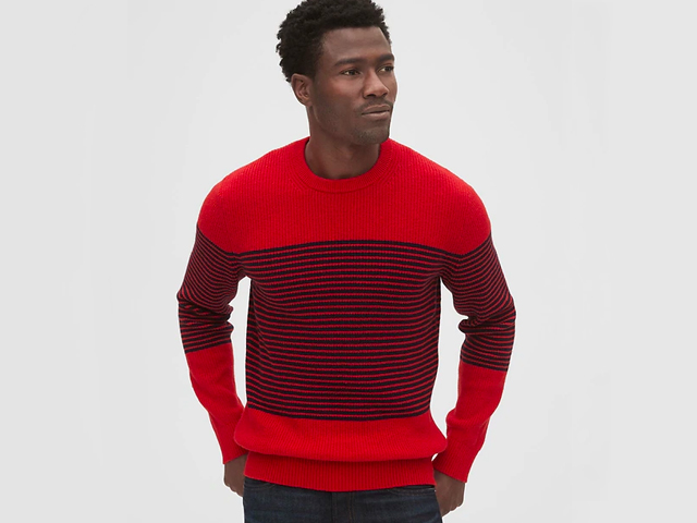 Breton Stripe Crewneck Sweater.