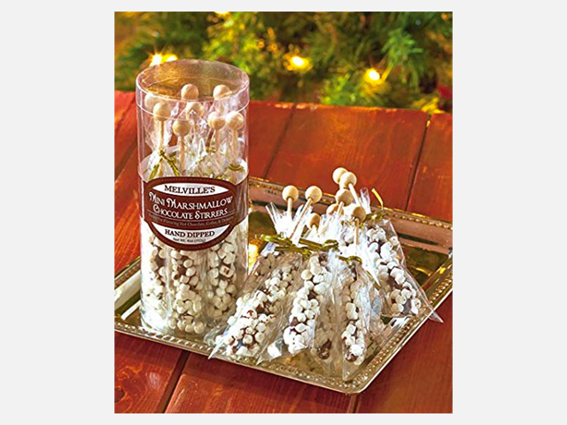 Gourmet Mini Marshmallow Chocolate Stirrers.