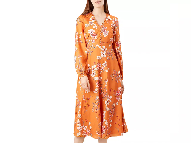 HOBBS LONDON Ferrier Floral Midi Dress.