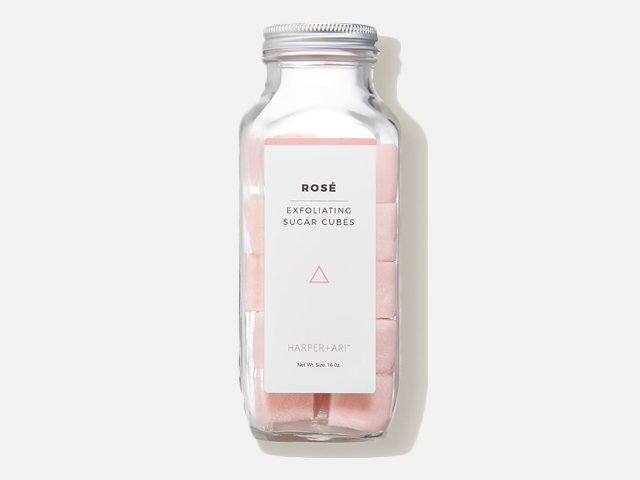 Harper + Ari Rosé Exfoliating Sugar Cubes.