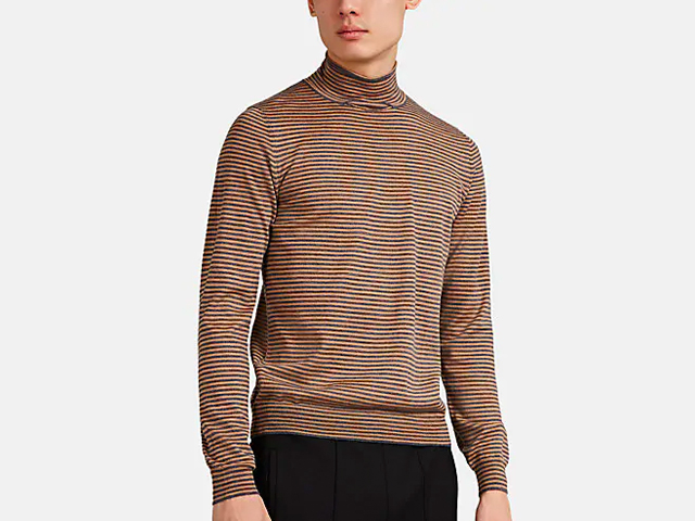 MAISON MARGIELA Striped Wool Turtleneck Sweater.