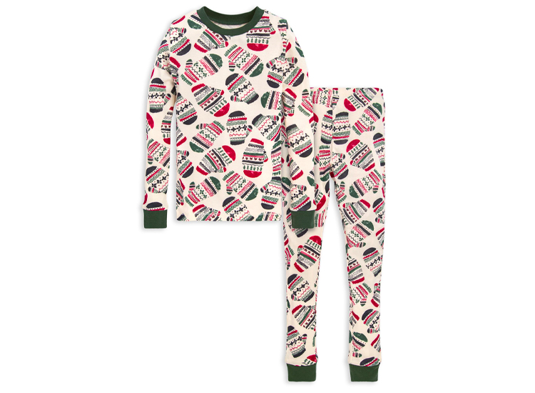 Girls Pink Dear Santa The Dog Made Me Do It Pajamas Fleece Holiday Sleep Set