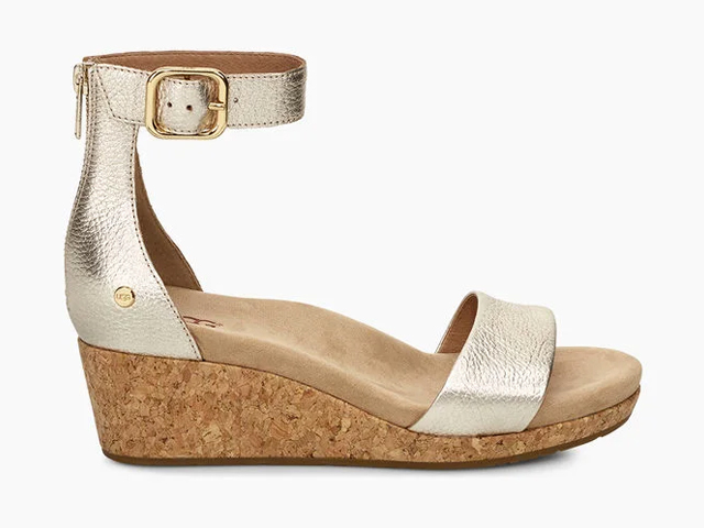 UGG ZOE II METALLIC WEDGE.