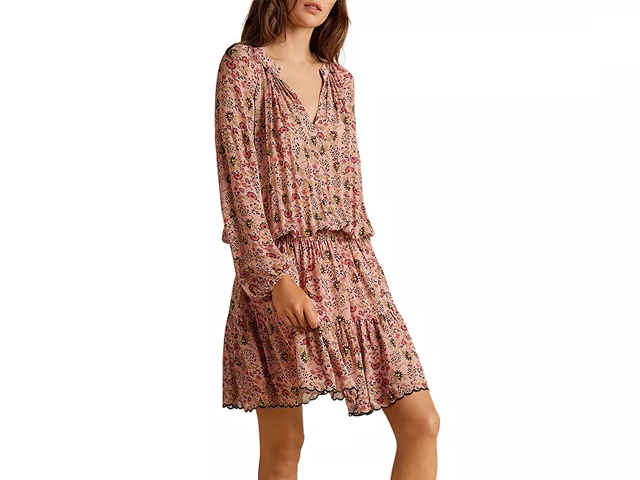 Velvet by Graham & Spencer Aubrey Printed Peasant Dress.