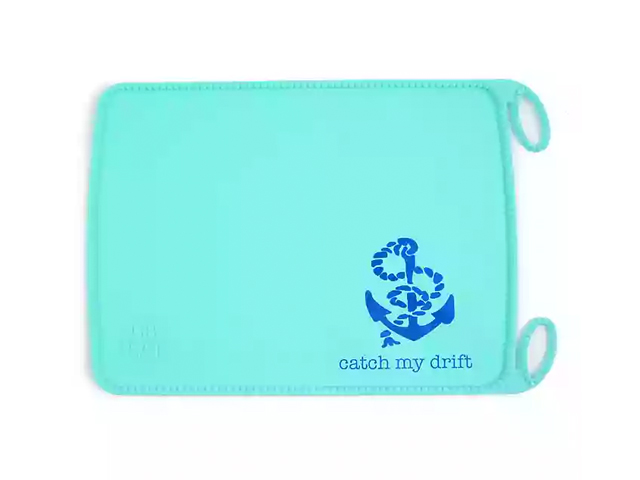 chewbeads® Anchor Silicone Roll Up Placemat in Turquoise.