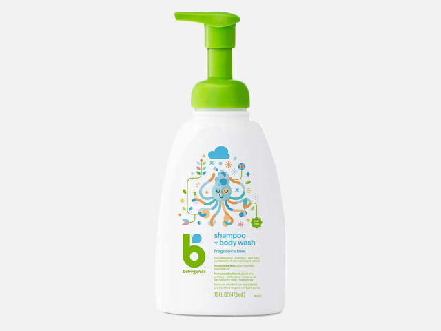 Babyganics Baby Shampoo + Body Wash.