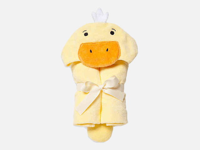 Elegant Baby® Ducky Bath Wrap Towel in Yellow.