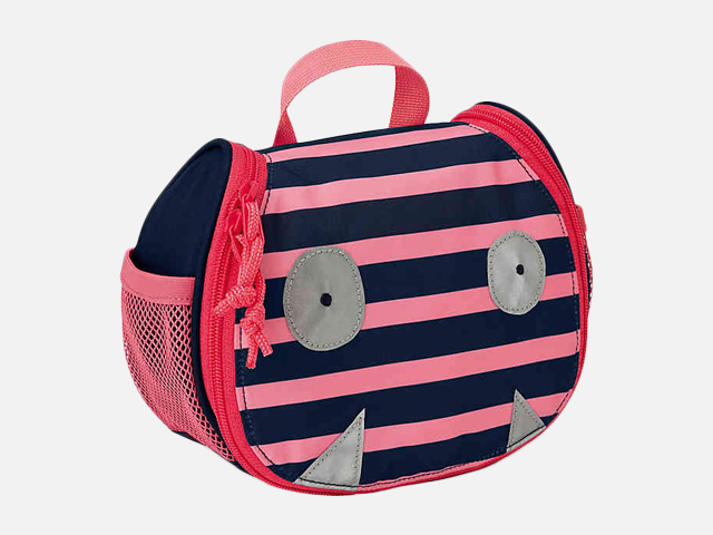Lassig™ Little Monsters Mad Mabel Mini Toiletry Bag in Pink/Blue.