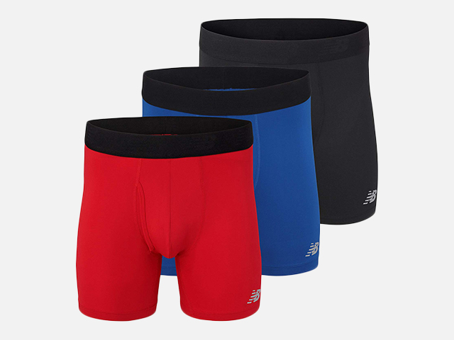 New Balance Men's 6" Boxer Brief Fly Front with Pouch.