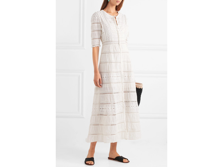 LOVESHACKFANCY Flora broderie anglaise cotton maxi dress