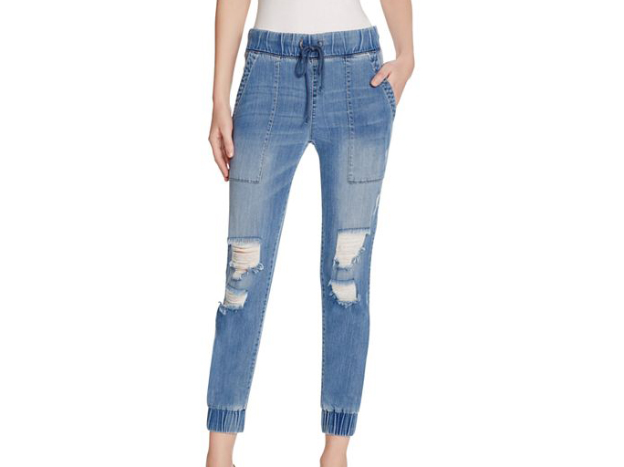 Bella Dahl Distressed Denim Jogger Pants