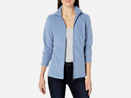 Amazon Essentials Women's Full-Zip Polar Fleece Jacket.