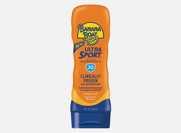 Banana Boat Ultra Sport Sunscreen Lotion.