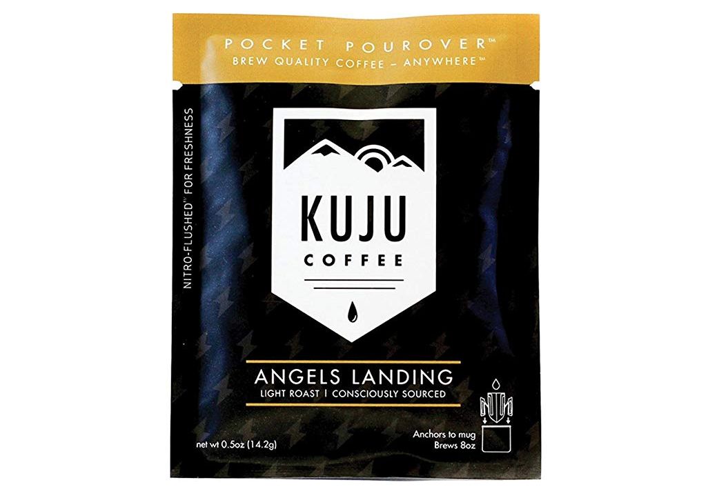 Kuju Pocket PourOver is an organic, small-batch roasted, specialty coffee, inside a filter that anchors to your mug. Each pouch is Nitro-Flushed to ensure a truly fresh, quality brew and is 70% less wasteful than French press style "bags".