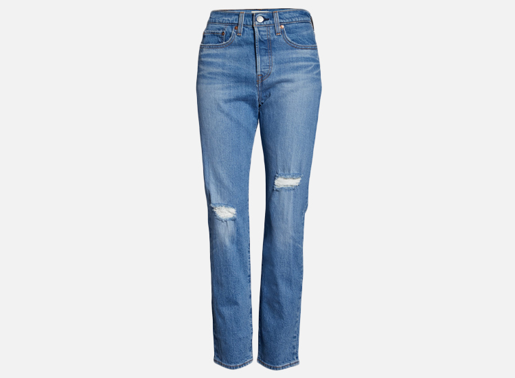 Wedgie Icon Fit Ripped Straight Leg Jeans LEVI'S®.