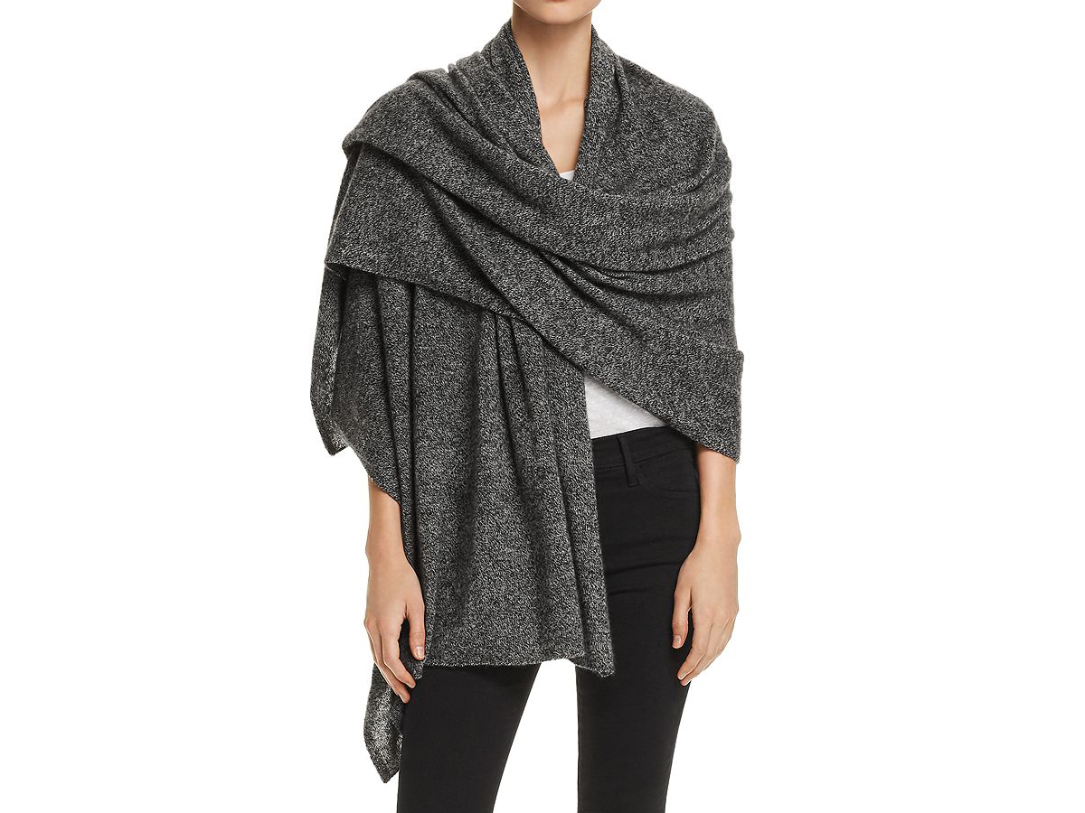 C by Bloomingdale's Marled Cashmere Travel Wrap