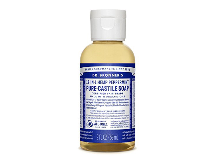 Dr. Bronner's Pure-Castile Liquid Soap - Peppermint, 2 Oz