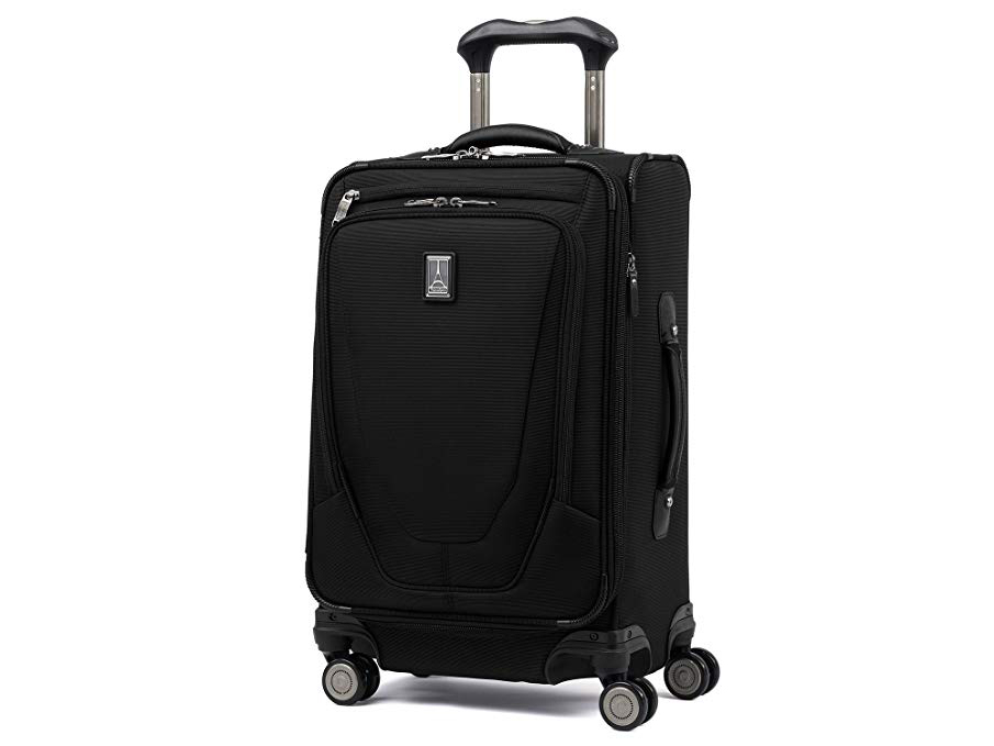 Travelpro Luggage Crew 11 21" Carry-on Expandable Spinner w/Suiter and USB Port, Black