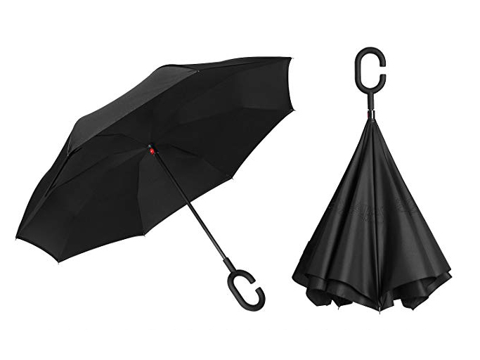 BAGAIL Double Layer Inverted Umbrellas Reverse Folding Umbrella