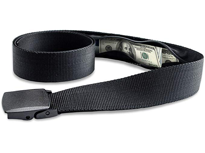 Travel Security Belt with Hidden Money Pocket