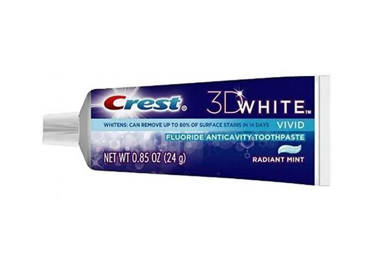 Crest 3D White Vivid Fluoride Anticavity Toothpaste.