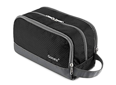 Black toiletry bag for men