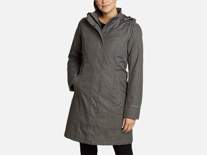 Eddie Bauer Women's Girl On The Go Insulated Trench Coat.