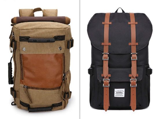 Igabar Multifunction Vintage Durable Backpack & Kaukko Travel Hiking Backpack