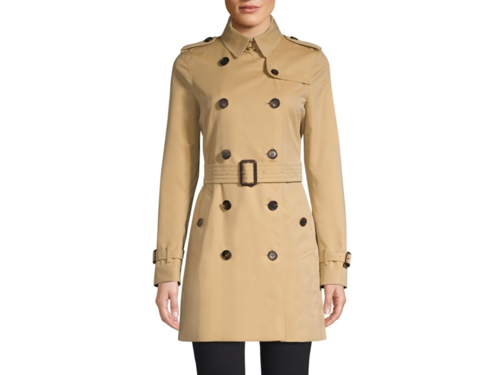 Burberry Kensington Mid-Length Heritage Cotton Trench Coat