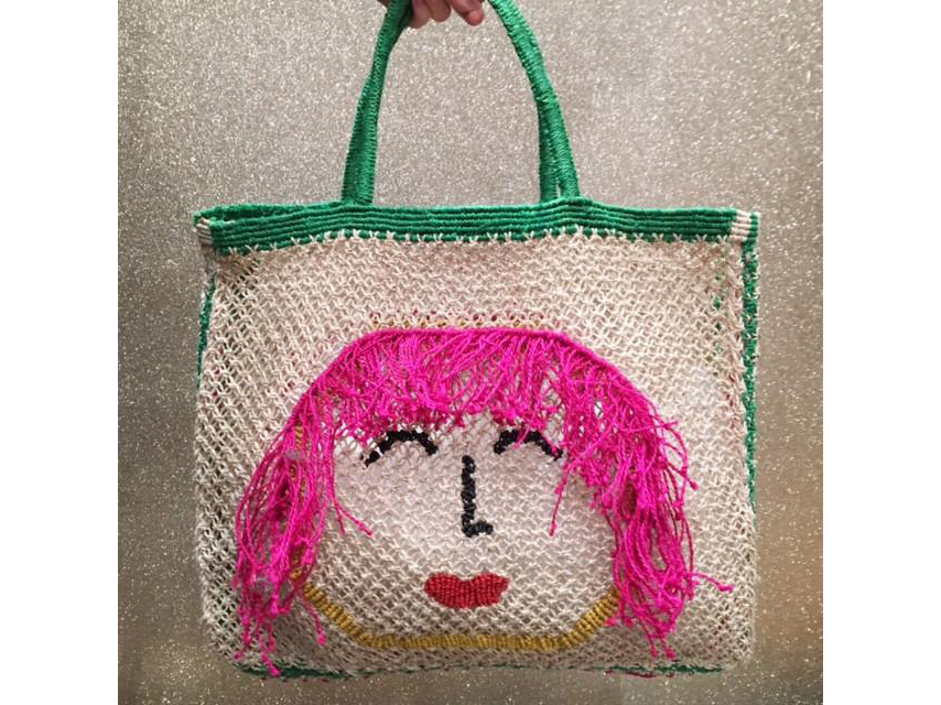 The Jacksons Betty Green Jute Bag