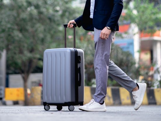 Man with Luggage Walking