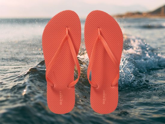 Old Navy Flip Flops Coral Ocean