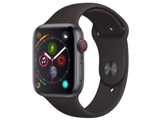  Apple Watch Series 4 (GPS + Cellular, 44mm) - Space Gray Aluminium Case with Black Sport Band