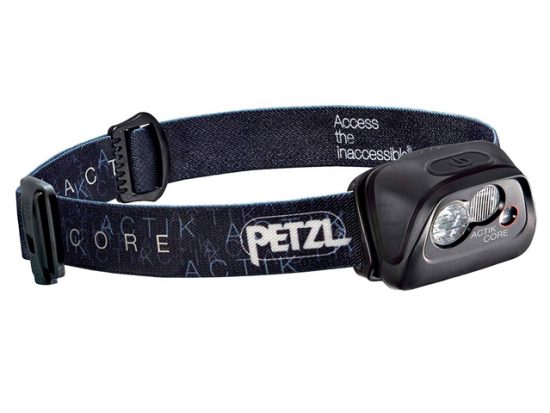  PETZL - ACTIK CORE Headlamp, 350 Lumens, Rechargeable, with CORE Battery, Black
