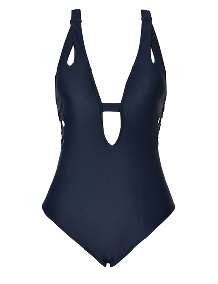 Navy colored one-piece swimsuit by Cupshe