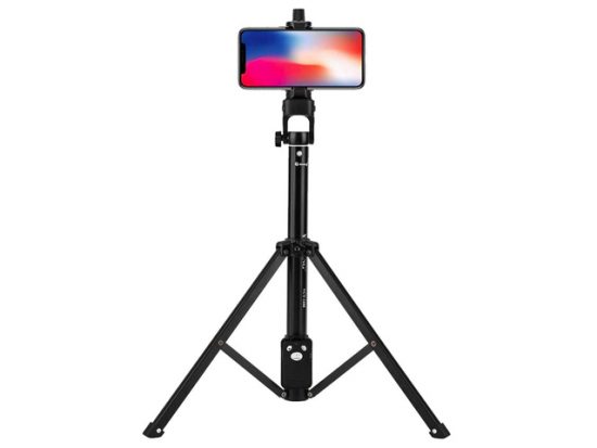 Wevon Selfie Stick Tripod, 54 inch Extendable Phone Tripod with Wireless Remote