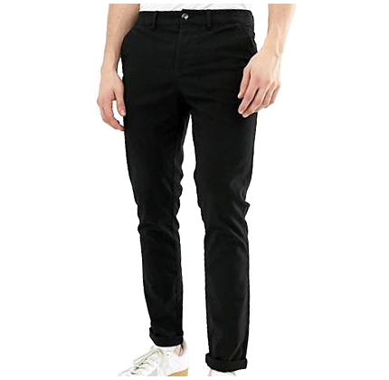 ASOS DESIGN skinny chinos in black