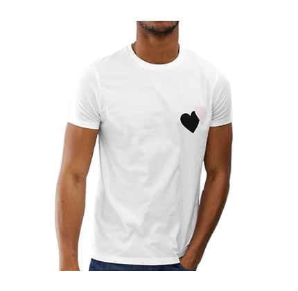 ASOS DESIGN t-shirt with heart chest print