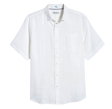 Costa Capri Classic Fit Short Sleeve Linen Blend Button-Up Shirt TOMMY BAHAMA.