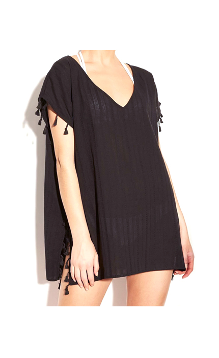 Target Cover 2 Cover Women's Tassel Trim Poncho Cover Up Dress