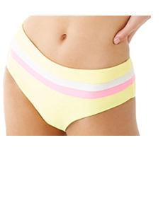 Forever21 Striped-Trim Bikini Bottoms