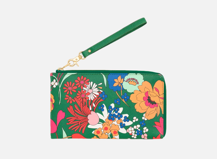 GETAWAY TRAVEL WALLET - EMERALD SUPER BLOOM.