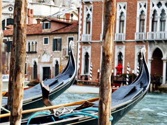 Gondolas in Venice Italy