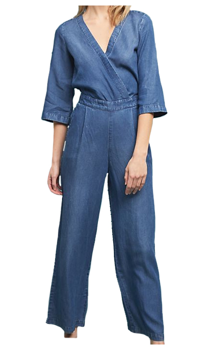 Kachel x Anthropologie Women's Surplice Chambray Jumpsuit